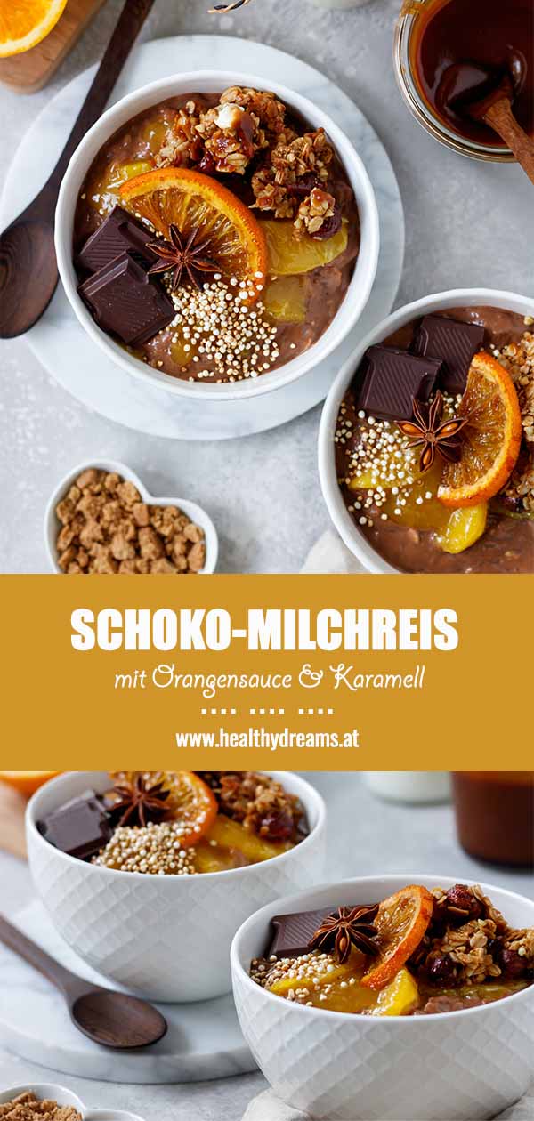 Schoko-Milchreis mit Orangensauce - Healthy Dreams