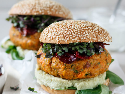 Veggie Burger Mit Susskartoffel Emmentaler Laibchen Healthy Dreams 